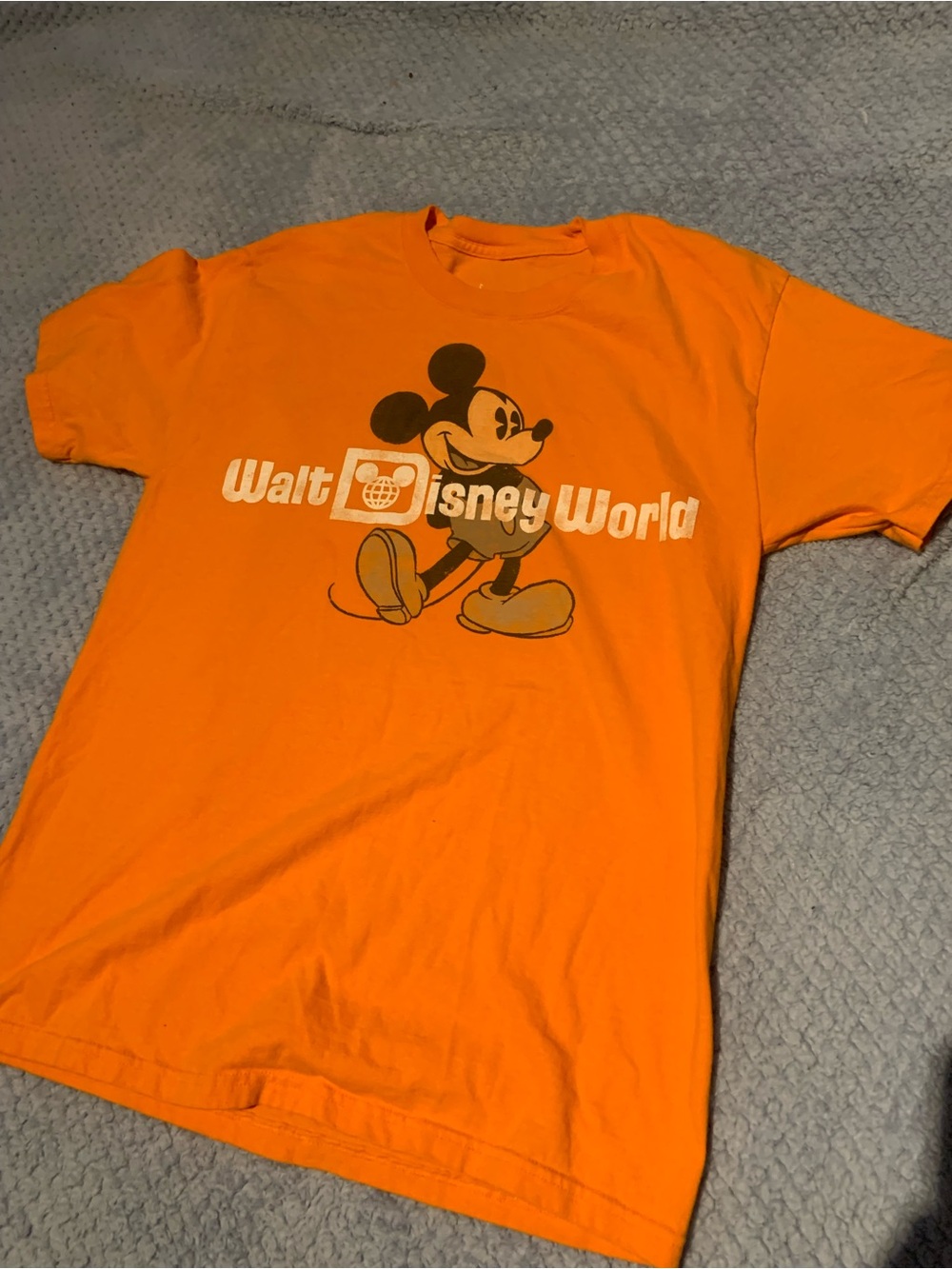 Hanes Orange Disneyland/Walt Disney World Graphic Tee